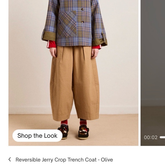 Damson Madder reversible trench coat - Picture 2 of 5